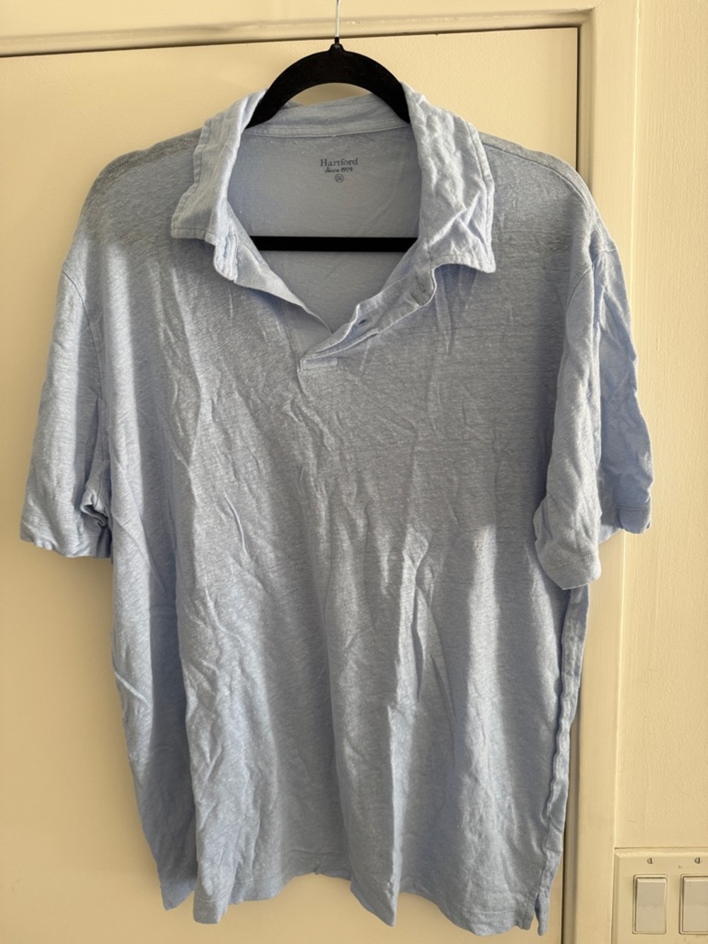Hartford Fine Cotton Light Blue Men's Polo Shirt